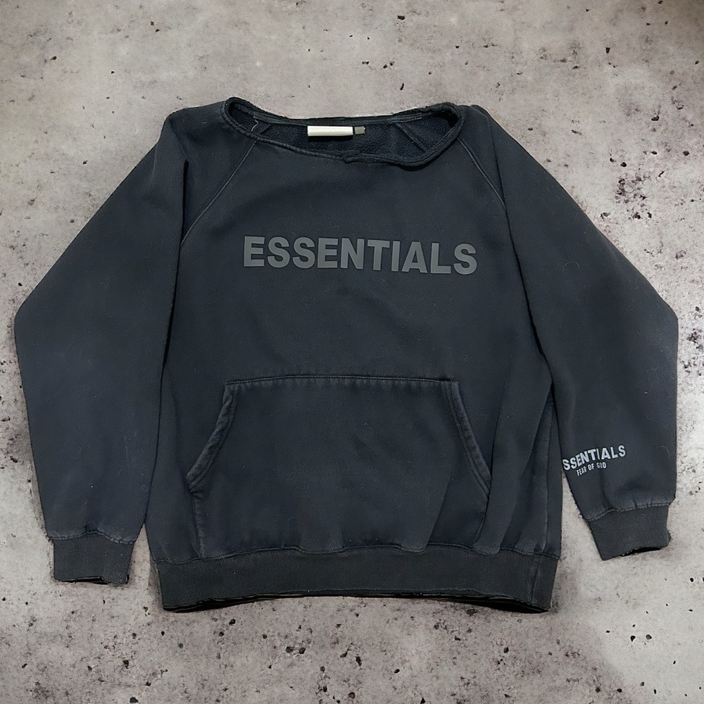 Fear of God Essentials Crew Neck Hoodie Sweater Black